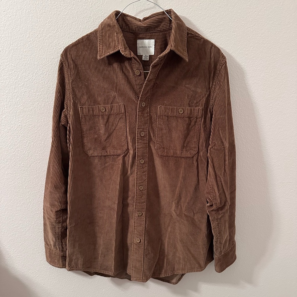 American Eagle Outfitters Brown Corduroy Shirt